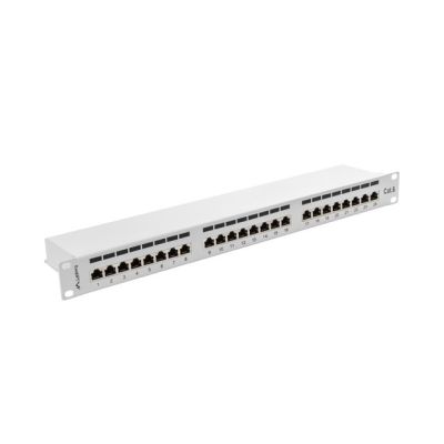 2. Patchpanel Lanberg PPS6-1024-S (1U; Kat. 6; 24xRJ-45)