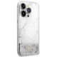 4. Guess GUHCP14LLCSGSGH iPhone 14 Pro 6,1" weiß/weißes Hardcase Liquid Glitter Marble