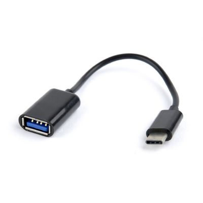 GEMBIRD USB Typ-C Stecker auf USB-A Buchse OTG-Adapter, 20 cm