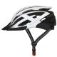 2. Wozinsky MTB-Fahrradhelm mit abnehmbarem Visier und USB-Rücklicht, Größe M – Schwarz und Weiß