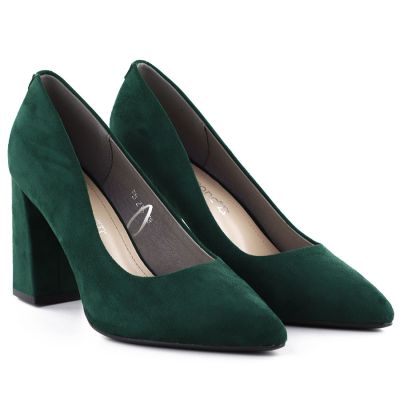 10. Sergio Leone Grüne Wildleder-Pumps mit spitzer Zehenpartie PB216