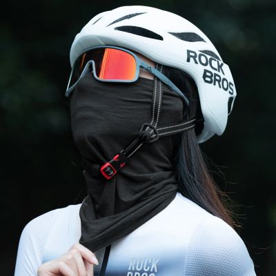 3. Rocbros YDWB005 Thermoschal aus Tencel + Wolle, Einheitsgröße – Schwarz