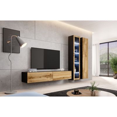 5. TV-Schrank VIGO '180' 30/180/40 schwarz/wotan Eiche