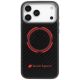 Audi RSQ Carbon Fiber Sport Red Circle MagSafe Case für iPhone 17 Pro Max – Schwarz