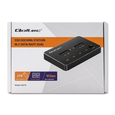 10. QOLTEC 2x SSD M.2 SATA | NGFF | USB Typ C Dockingstation