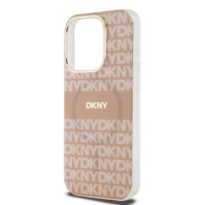 6. DKNY IML Mono & Stripe MagSafe Hülle für iPhone 14 Pro Max – Rosa