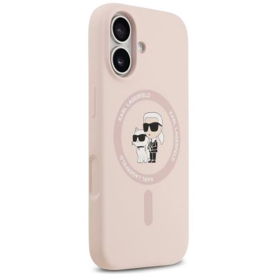 4. Karl Lagerfeld Silikon Karl&Choupette Ring MagSafe Case für iPhone 17 - Pink