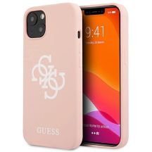 Guess Silikonhülle mit 4G-Logo für iPhone 13 / 14 / 15 – Pink