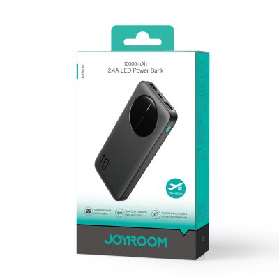 8. Powerbank Joyroom JR-PBF12 10000mAh 2.4A 2x USB-A 1x USB-C - schwarz