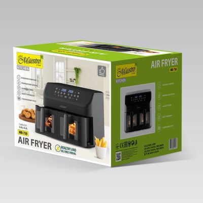 6. Heißluftfritteuse 2000W 2x4,5L MR-758 MAESTRO