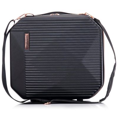 2. SET KULTURTASCHE + TASCHE ABS T5821-6 SCHWARZ SEMI LINE