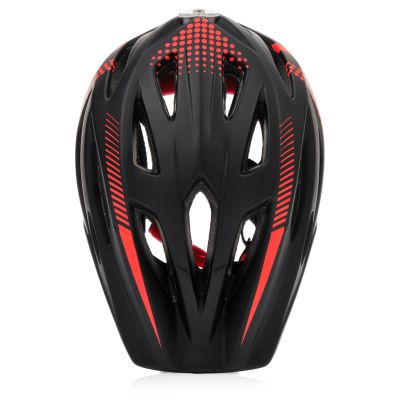 6. Meteor Lupus S Integral-Fahrradhelm 48-52 cm Schwarz/Rot