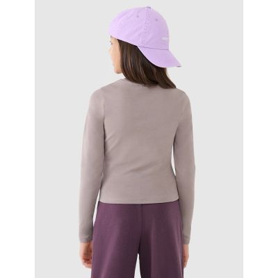 3. Langarmshirt Slim Smooth Mädchen 4F 4FJRSS25TLONF505-83S