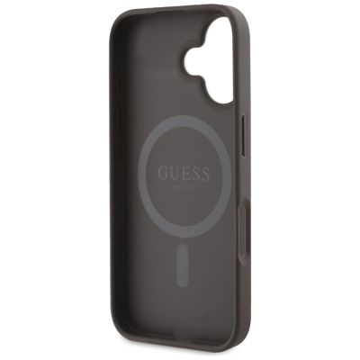 15. Guess 4G Printed Stripes MagSafe-Hülle für iPhone 16 – braun