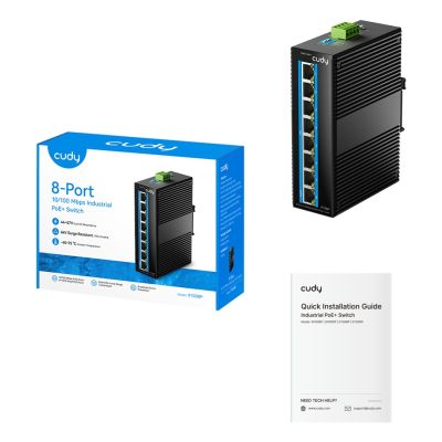 3. Cudy IF1008P Netzwerk-Switch (10/100) Schwarz