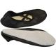 3. Schwarze Ballerinas mit elastischem Riemen, Größe 37