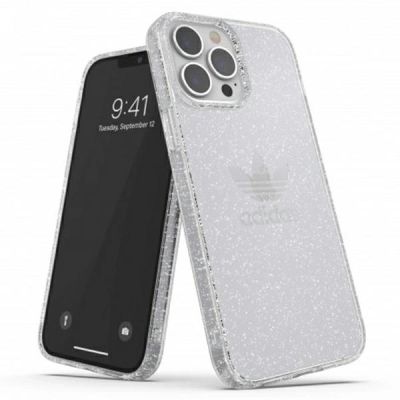 Adidas OR Protective Clear Case Glitter für iPhone 13 Pro Max - Transparent Silber