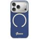 3. Guess IML Script Metal MagSafe Hülle für iPhone 17 Pro - Blau