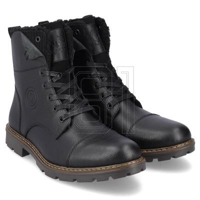 10. Rieker M RKR296A Wollgefütterte Lederstiefelette, schwarz