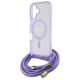5. Guess Crossbody Cord Script MagSafe Hülle für iPhone 16 – Lila