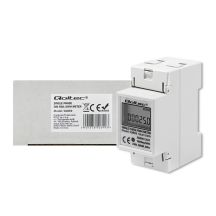 QOLTEC Einphasen-Energieverbrauchsmesser für DIN-Schiene | 230 V | LCD | 2-polig