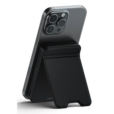 4. Satechi OntheGo Powerbank 10K - Magnetische Powerbank mit Ständer, 10.000 mAh, kompatibel mit MagSafe und Qi2 (Schwarz)