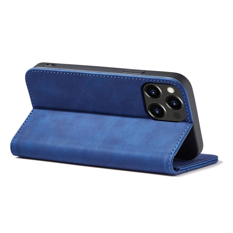 5. Magnet Fancy Case Hülle für iPhone 14 Plus Flip Cover Wallet Stand blau