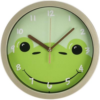 Tierwanduhr für Kinder, 20 cm, Frosch