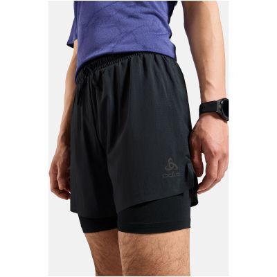 6. Herren-Shorts Odlo ZEROWEIGHT 5 INCH 2-in-1, schwarz
