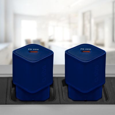 3. SBS TETRGAN1C20B 20-W-GaN-Netzwerkladegerät mit Power Delivery – blau