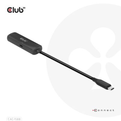 11. CLUB3D CAC-1588 Kabeladapter 0,17 m USB Typ-C HDMI Schwarz