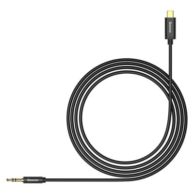 6. Baseus Stereo-Audiokabel AUX 3,5 mm Miniklinke - USB Typ C für Tablet-Telefon 120 cm schwarz (CAM01-01)