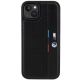 3. BMW Perforierte Tricolor Line Hülle für iPhone 15 Plus / 14 Plus – Schwarz