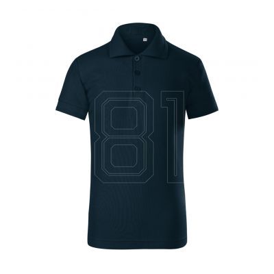 3. Malfini Pique Polo Free Jr MLI-F2202 Marineblaues Poloshirt