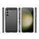 8. Hülle für Carbon Case Samsung Galaxy S24+ flexible Silikon-Carbon-Hülle - Schwarz