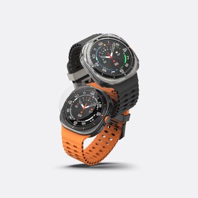 3. Ringke Slim & Tempered Glass Case + Glas-Set für Samsung Galaxy Watch Ultra 47 mm – Transparent