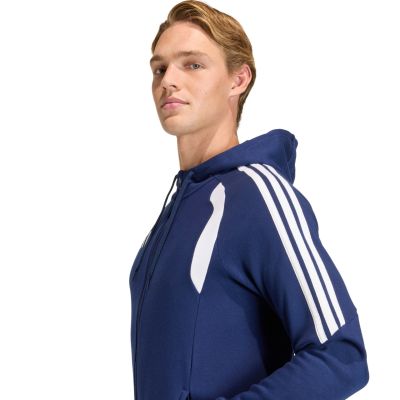 4. adidas Tiro 26 League Sweatshirt-Kapuzenpullover mit durchgehendem Reißverschluss für Herren, Marineblau, KF3320