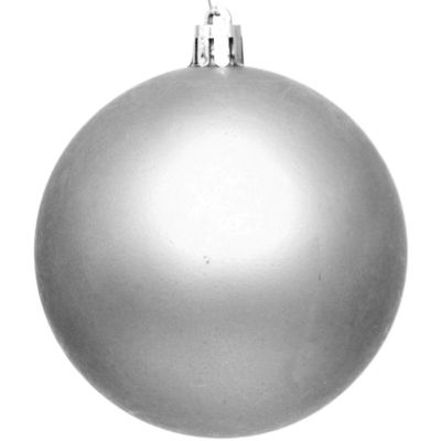 12. Dekorative Plastikkugeln, Safe, 12 Stück, Durchmesser 60 mm, silber