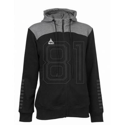 7. Select Oxford Zip Hoodie Damen Schwarz/Grau