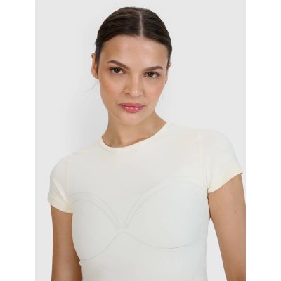 2. Schnelltrocknendes Damen-Yoga- und Pilates-T-Shirt 4F 4FWSS25TFTSF1270-11S