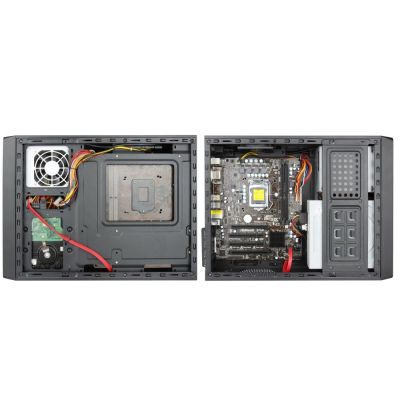 3. Chieftec UE-02B Mini-Tower-Computer-Sicherheits- und Halterungssystem, Schwarz, 250 W