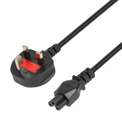 2. I-BOX Netzkabel für Notebooks (Clover) VDE 3x0,75 mm Kupferstecker (UK)