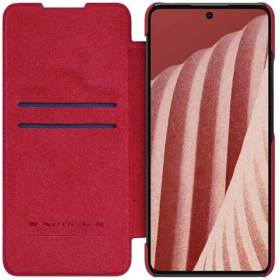 4. Nillkin Qin Lederholsterhülle für Samsung Galaxy A73 rot