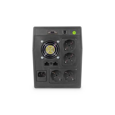 4. USV-Line-Ineractive LCD, 1500 VA/900 W, 2 x 12 V/9 Ah, AVR, 4 x SCHUKO, USB, RS232, RJ45
