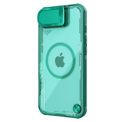 3. Nillkin Iceblade Prop Magnethülle mit Kameraabdeckung und Ständer für iPhone 16e / 17e – Grün