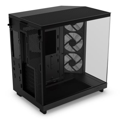 6. NZXT H6 FLOW RGB MIDI-TOWER-COMPUTERGEHÄUSE MIT FENSTER, SCHWARZ