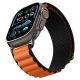8. Spigen WBF1 Armband für Apple Watch 44 / 45 / 46 / 49 mm - Schwarz und Orange