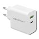 QOLTEC Wandladegerät 45 W | 5–20 V | 2,4–3 A | USB Typ C PD | USB | Weiß