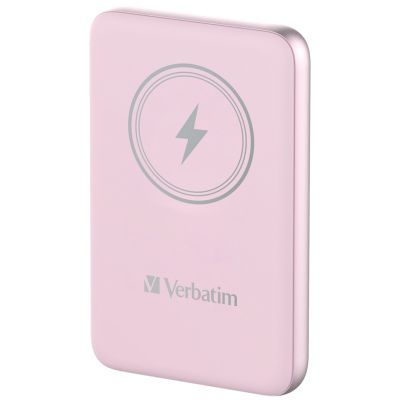 Verbatim Charge 'n' Go Lithium-Polymer-Akku (LiPo) 10000 mAh, kabelloses Laden, Pink