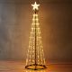 12. Dekorativer Weihnachtsbaum, 550 LEDs, warmweiß, 300 cm, schwarz